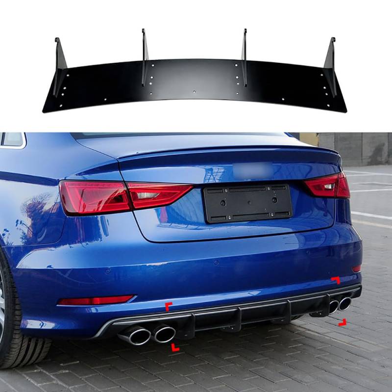 Auto Heckschürzen Heckspoiler Diffusor-Splitter, für Audi S3 8V Sedan 2013-2015 die hintere Lippe im -Stoßstangenstil von VeroCh