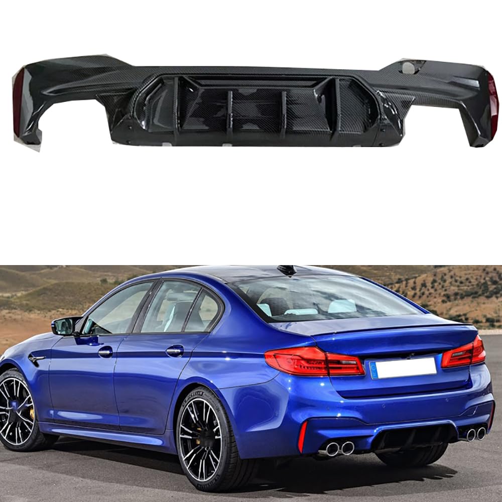 Auto Heckschürzen Heckspoiler Diffusor-Splitter, für BMW 5 Series G30/G38 2018-2023 die hintere Lippe im -Stoßstangenstil, B/Carbon Fiber Pattern von VeroCh