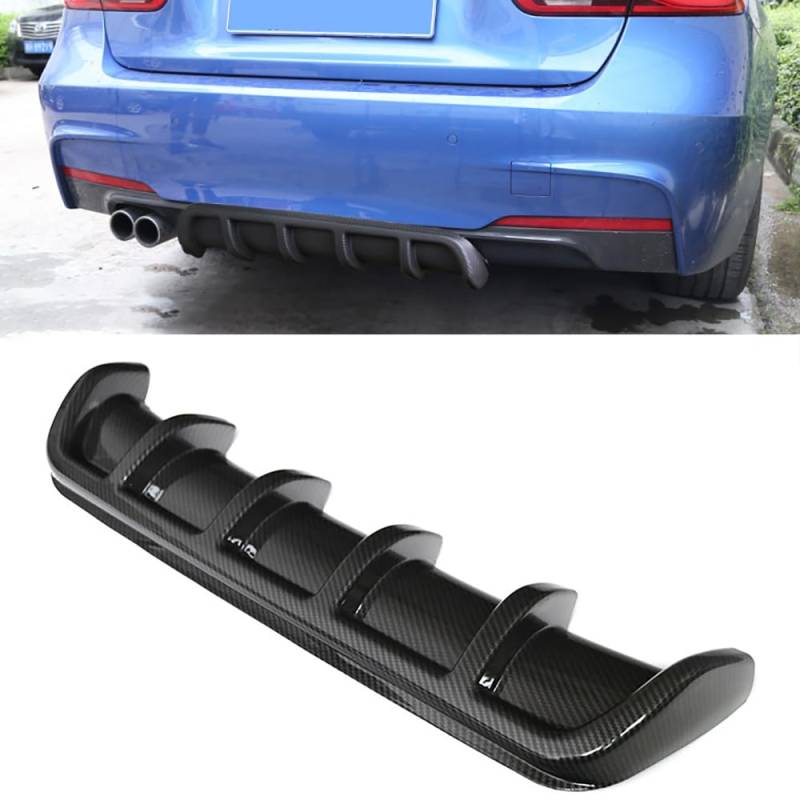 Auto Universal ABS Heckschürzen Heckspoiler Diffusor-Splitter, für Audi A4 B8 B9 Avant 2008-2015 die hintere Lippe im Haiflosse Stoßstangenstil, B/Carbon Fiber pattern-67cm von VeroCh