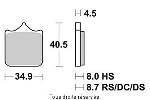 Bremsbelag Vesrah für Motorrad BMW 1000 S Rr Dwa 2009 bis 2011 AVG/AVD von Vesrah