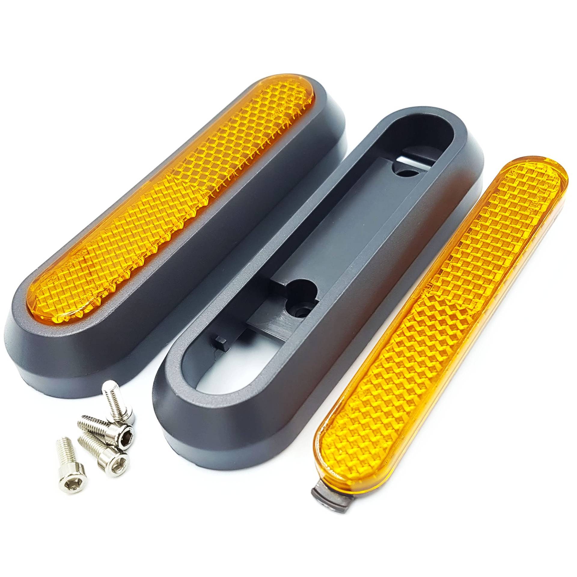 Vestigia 2 x Hinterradabdeckung & Kunststoff-Reflektor Set Ersatz für Xiaomi M365 1S Essential Pro Pro2 Elektroroller - Ersatzteile für E-Scooter (Orange) von Vestigia