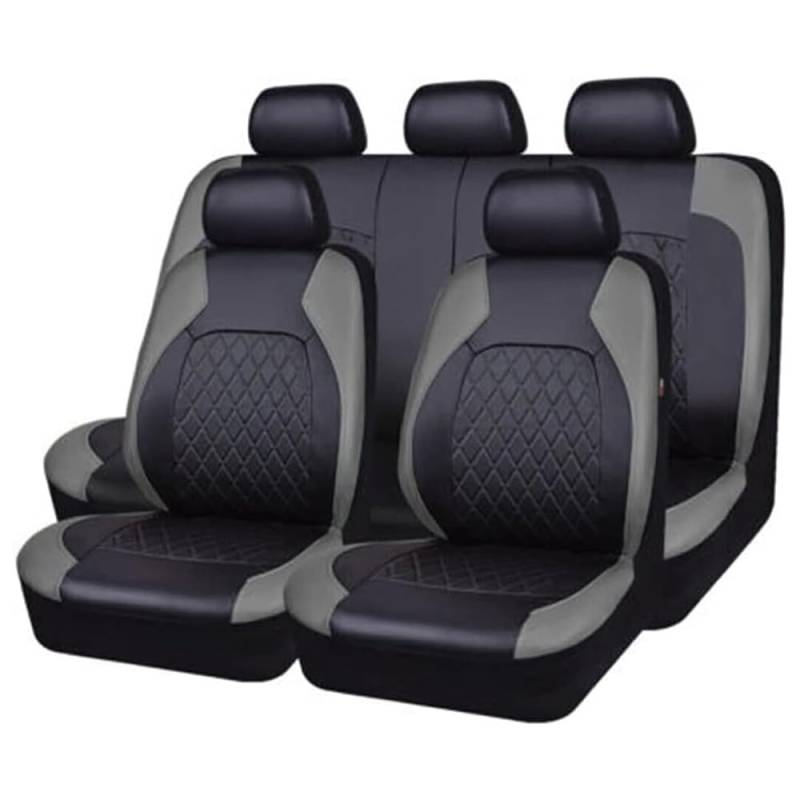 VewZJJ Auto Sitzbezügesets für BMW X3M X4 X4 M X5/X5M SUV,Komfortabler Atmungsaktiv Sitzschoner Satz Sitzbezug,rutschfest Wasserdichter Vorne RüCkbank Autositz SitzbezüGe,Grey von VewZJJ