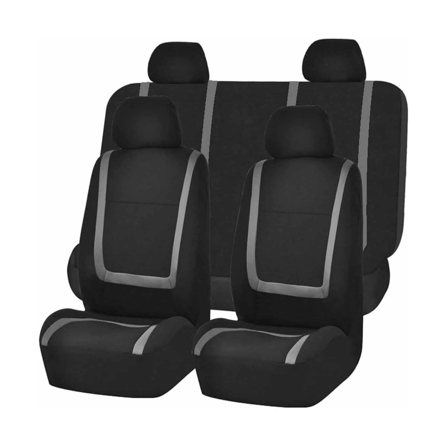 VewZJJ Auto Sitzbezügesets für BMW X6/X6M/X7,Komfortabler Atmungsaktiv Sitzschoner Satz Sitzbezug,rutschfest Wasserdichter Vorne RüCkbank Autositz SitzbezüGe,Black-Grey von VewZJJ