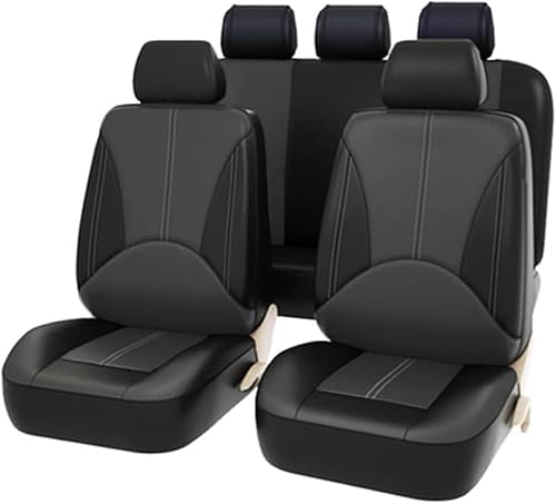 VewZJJ Auto Sitzbezügesets für Corvette C8 C7 C6 C5,Komfortabler Atmungsaktiv Sitzschoner Satz Sitzbezug,rutschfest Wasserdichter Vorne RüCkbank Autositz SitzbezüGe,Black-Grey von VewZJJ