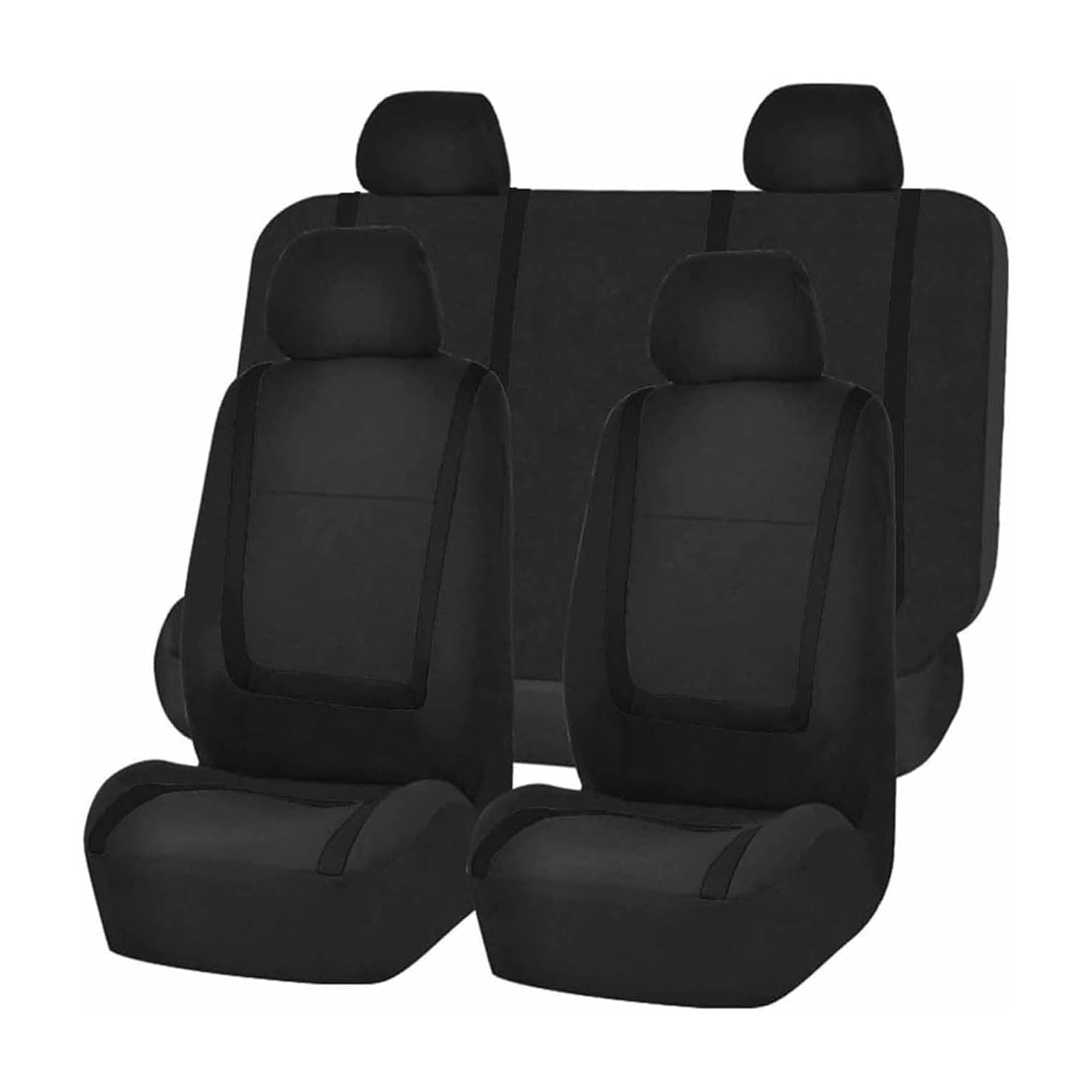 VewZJJ Auto Sitzbezügesets für Hyundai i10/ i20/i30/i40,Komfortabler Atmungsaktiv Sitzschoner Satz Sitzbezug,rutschfest Wasserdichter Vorne RüCkbank Autositz SitzbezüGe,Black von VewZJJ