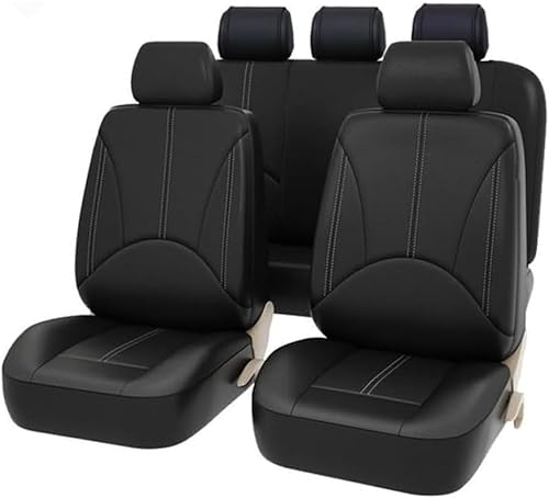 VewZJJ Auto Sitzbezügesets für Mazda RX7 / RX8,Komfortabler Atmungsaktiv Sitzschoner Satz Sitzbezug,rutschfest Wasserdichter Vorne RüCkbank Autositz SitzbezüGe,Black von VewZJJ