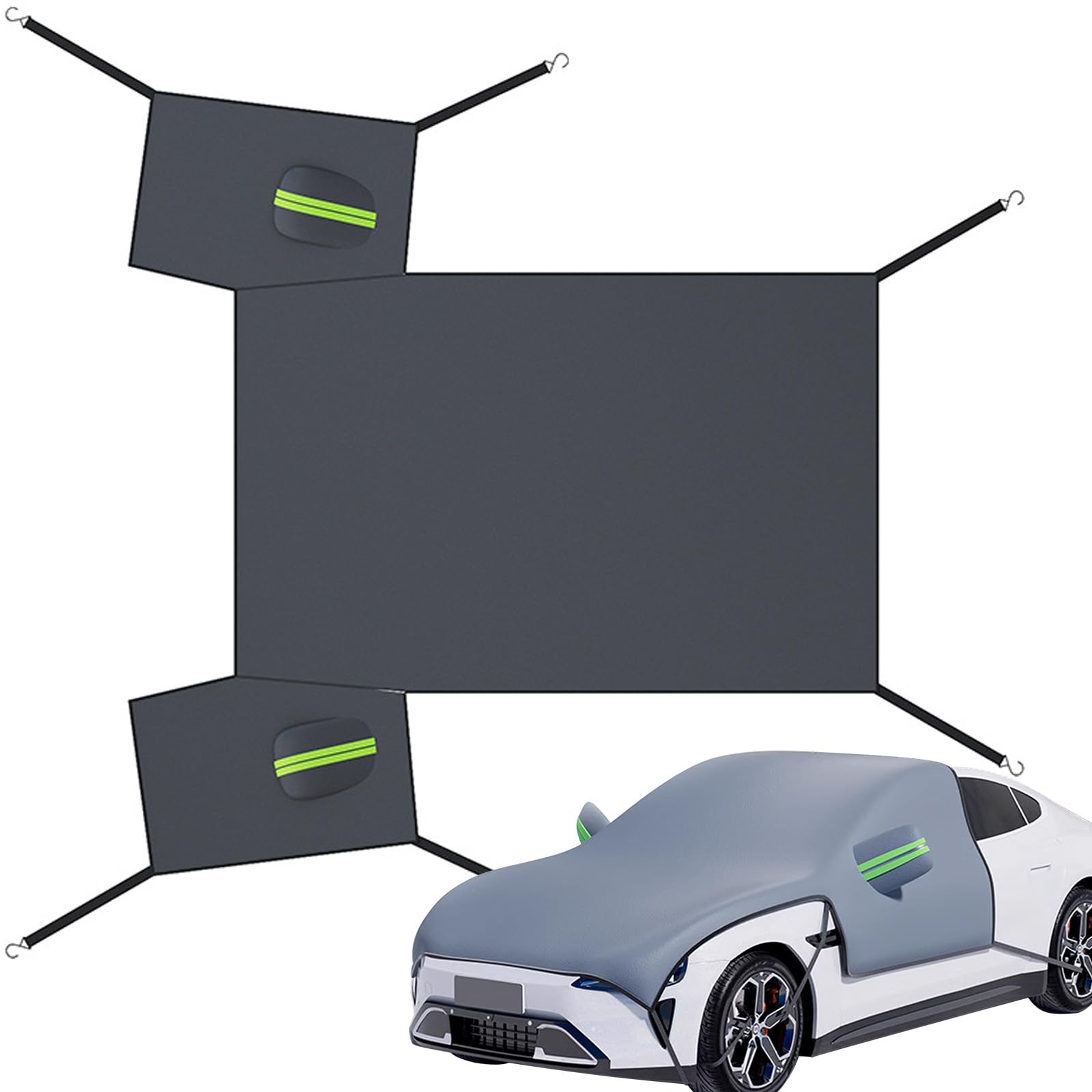 Auto-Frontscheibenabdeckung-Schneeabdeckung für SUV und MPV, 240 * 150cm -Schutz für Windschutzscheibe und Motorhaube mit Atmungsaktivem Design, Verdicktem Stoff und Einfachem Aufbau von VexNook