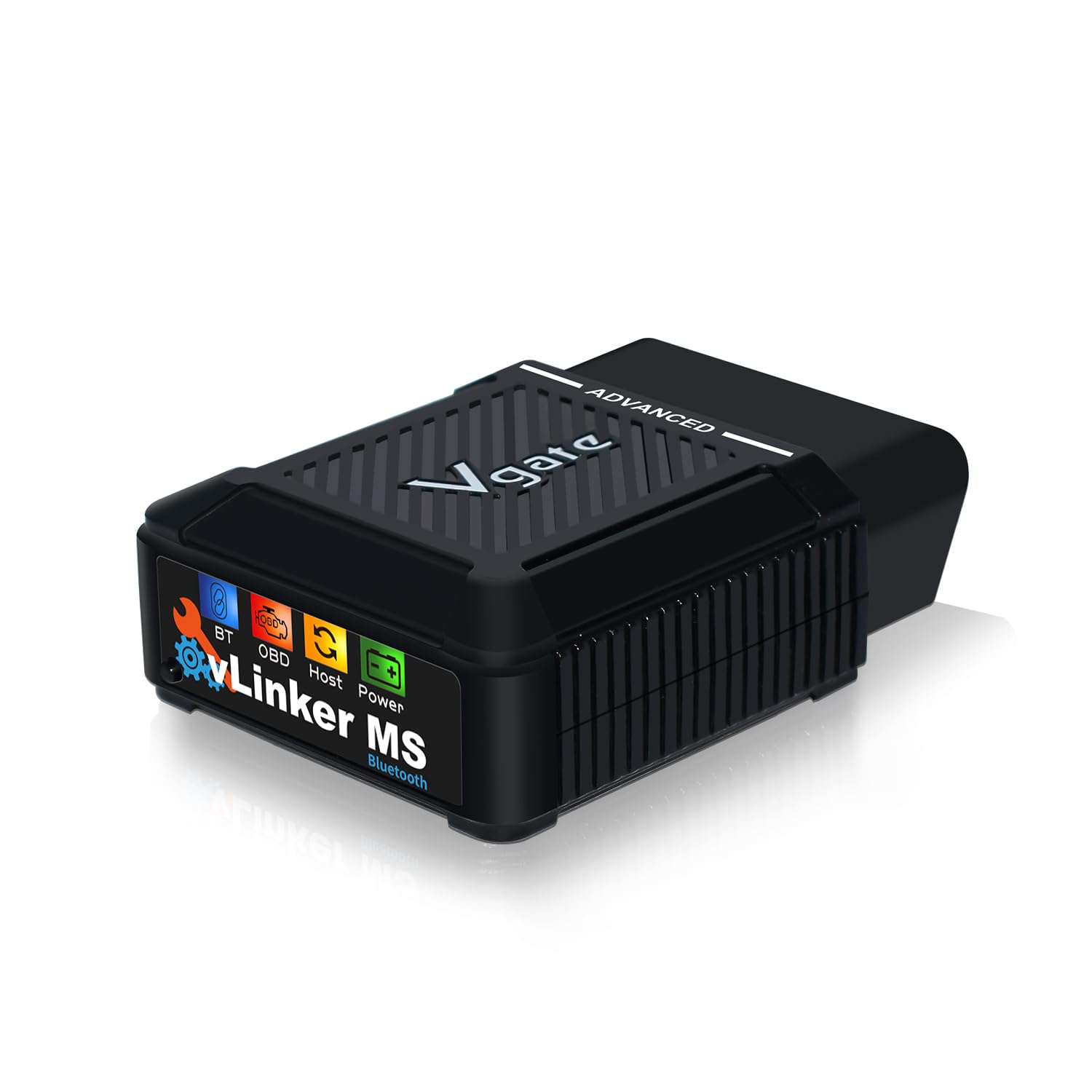 Vgate vLinker MS Bluetooth MFI OBD2 Diagnosegerät Fehlercodeleser OBDII kompatibler Auto Adapter Check Engine Light für iOS, Android und Windows von Vgate