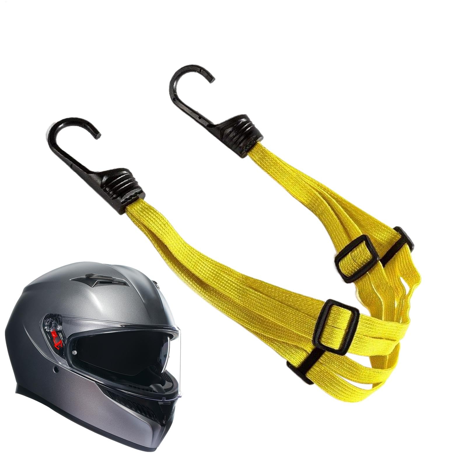 Motorrad -Helm -Bungee -Kabel, Motorradbiegegurte - Helmseil hoch elastisches Gepäckbindungskabel - Outdoor -Abenteuerzubehör, Bungee -Kabelbindung mit 2 Haken von Vgvgaj