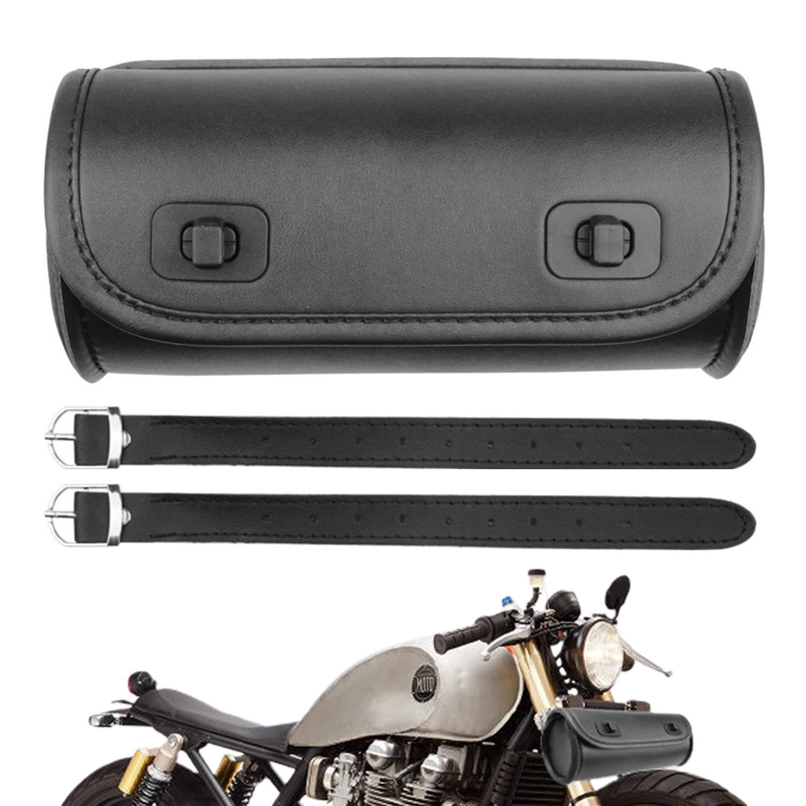 Vgvgaj Motorradtasche, Werkzeugtasche für Motorrad | Motorrad-Lenkertasche aus wasserdichtem PU-Leder, Aufbewahrungstasche für Gabellenker, Aufbewahrungstasche für Motorrad von Vgvgaj