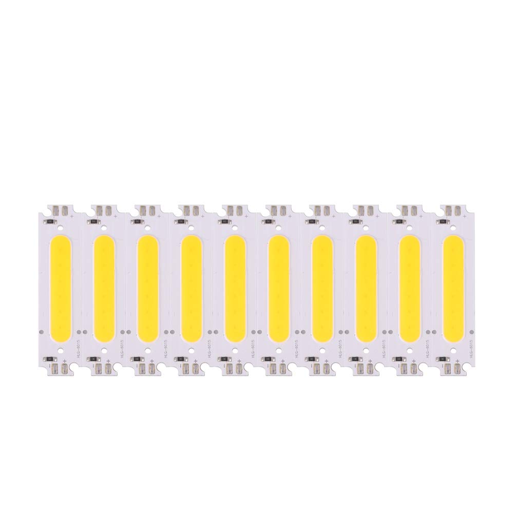 10pcs 2W COB -Chip -Lichtquelle, Hocheffiziente DIY -LED -COB -Lichtquelle, Mehr Als 100 Lm/w, Autolichter für DIY -Lampe -Beleuchtung Leicht zu Löst die Wärme, (Warm weiß) von ViaGasaFamido