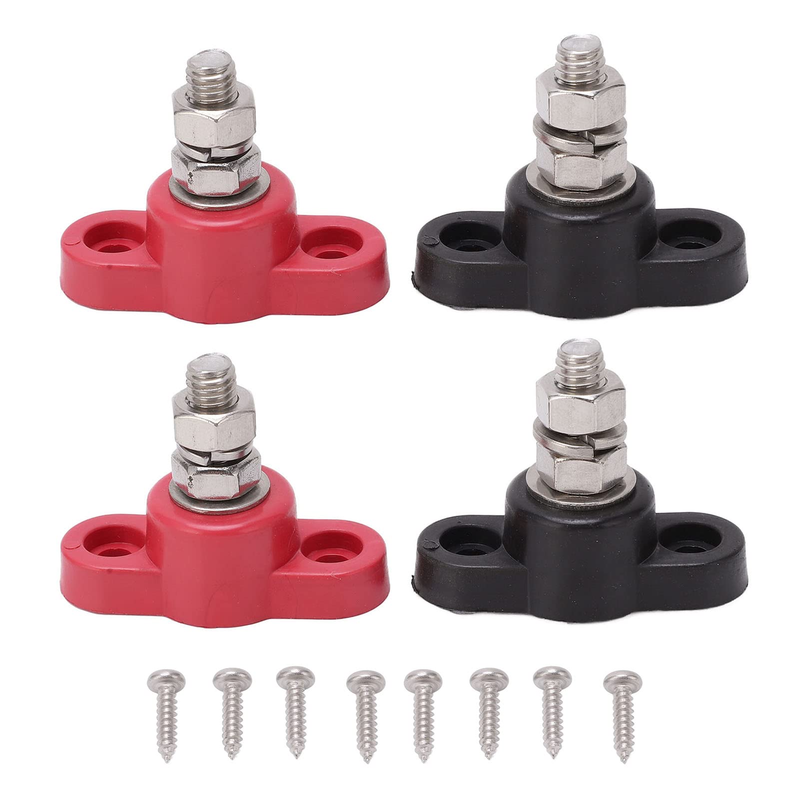 4pcs Single Stud Battery Junction Posts Block, 12 V 24 V Hochleistungsstrom- und Bodenanschlussblock -Stromverteilungsstift Terminal von ViaGasaFamido