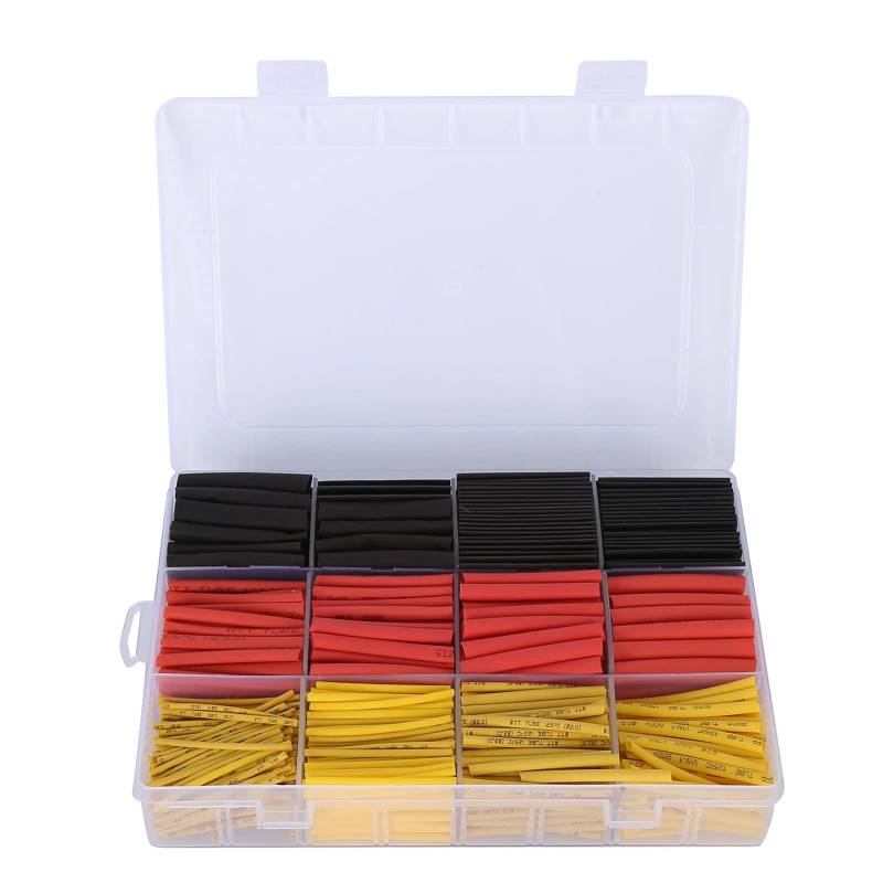 800Pcs Schrumpfschlauch-Kit Schrumpfschläuche Wire Wrap Assorted Sleeving Tube Wrap Kabel Wire Kit Isolierung Elektrisches Kabelhülsen-Sortiment,Schrumpfschlauch von ViaGasaFamido