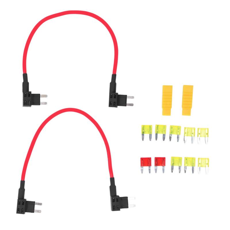 ViaGasaFamido 2 Set Sicherungsadapter Sicherungshalter TIPM Bypass-Kabel 14AWG 20AMP ​​Reparatur Kraftstoffpumpenrelais Bypass-Kabel Ersatz für CBWPR091AA von ViaGasaFamido