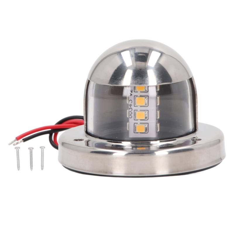 ViaGasaFamido LED Marine Navigation Ankerboot Licht DC 12 V Boot Ankerleuchten 135 Grad Heck Hellweißes Licht aus Rostfreiem Stahl Faltbare Basis für Marineyachten Ponton von ViaGasaFamido