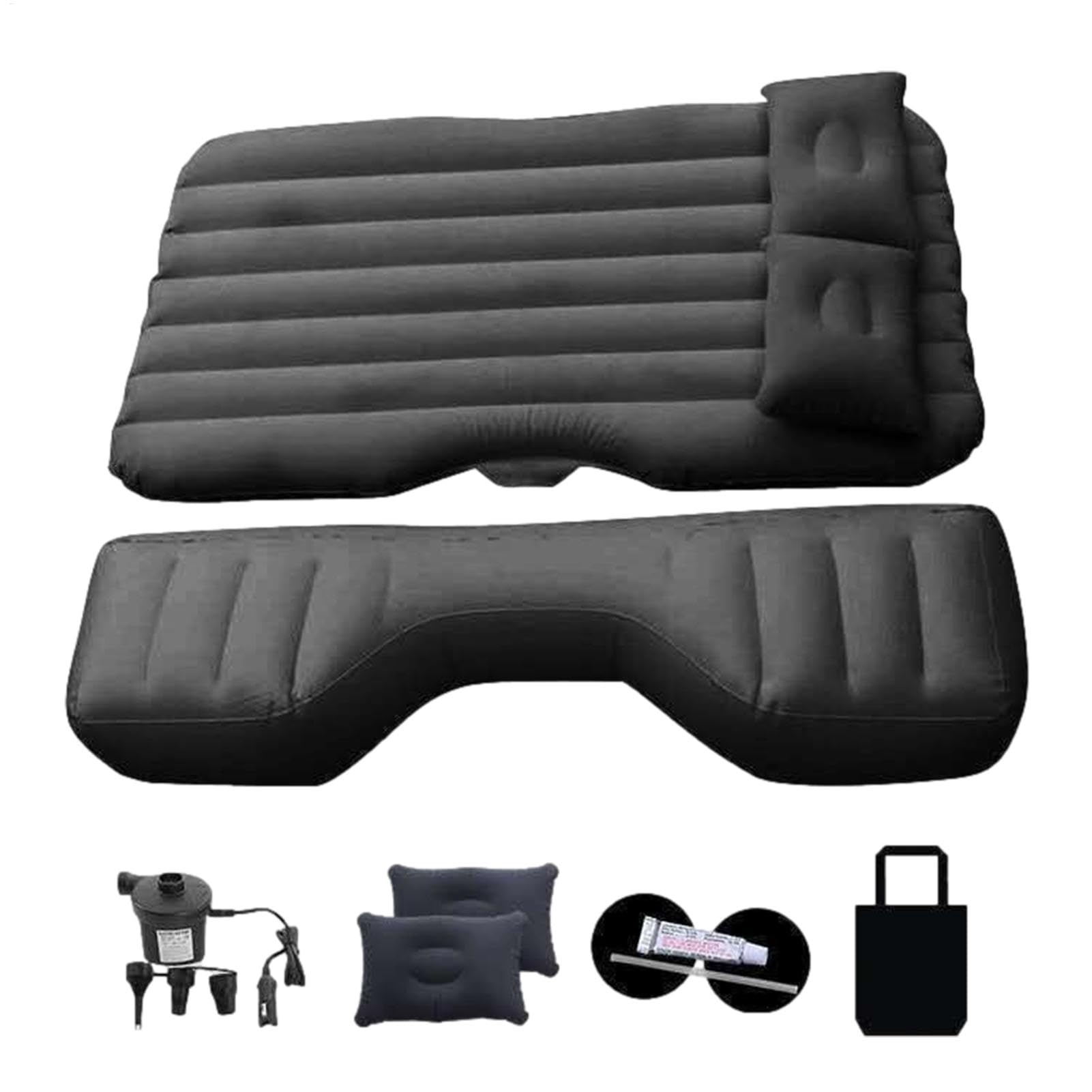 Auto-Matratze, Camping-Matratze – Reisebett, aufblasbare Auto-Luftpumpe mit Luftmatratze – Rücksitz-Schlafbereich, Auto-Reisematratze 135 x 80 cm, erweitertes Luftsofa, tragbar, universell für SUV von Vibhgtf