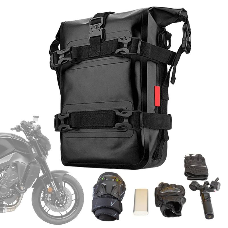 Motorrad-Lenkertasche – Motorrad-Zubehörtasche, Stoßstangentasche, Werkzeugtasche | Große Kapazität für Motorseitentaschen, Packtaschen, wasserdichte Sturzbügeltasche, Rahmentasche, Gepäcktasche für S von Vibhgtf