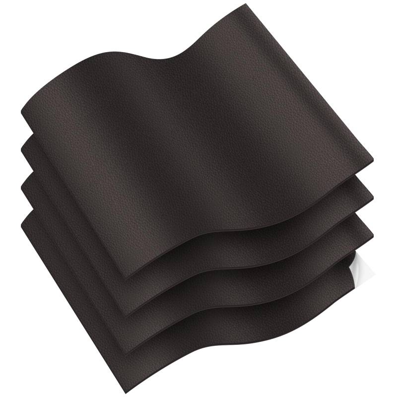 Vicloon Kunstleder selbstklebend,3 Stück Leder Reparatur Patch Schwarz 19X14cm,Verschleißfest und kratzfest Leder Patch für couch Autositz Sofa Möbel Leder Reparatur, Leder Renovierung（Kaffee) von Vicloon