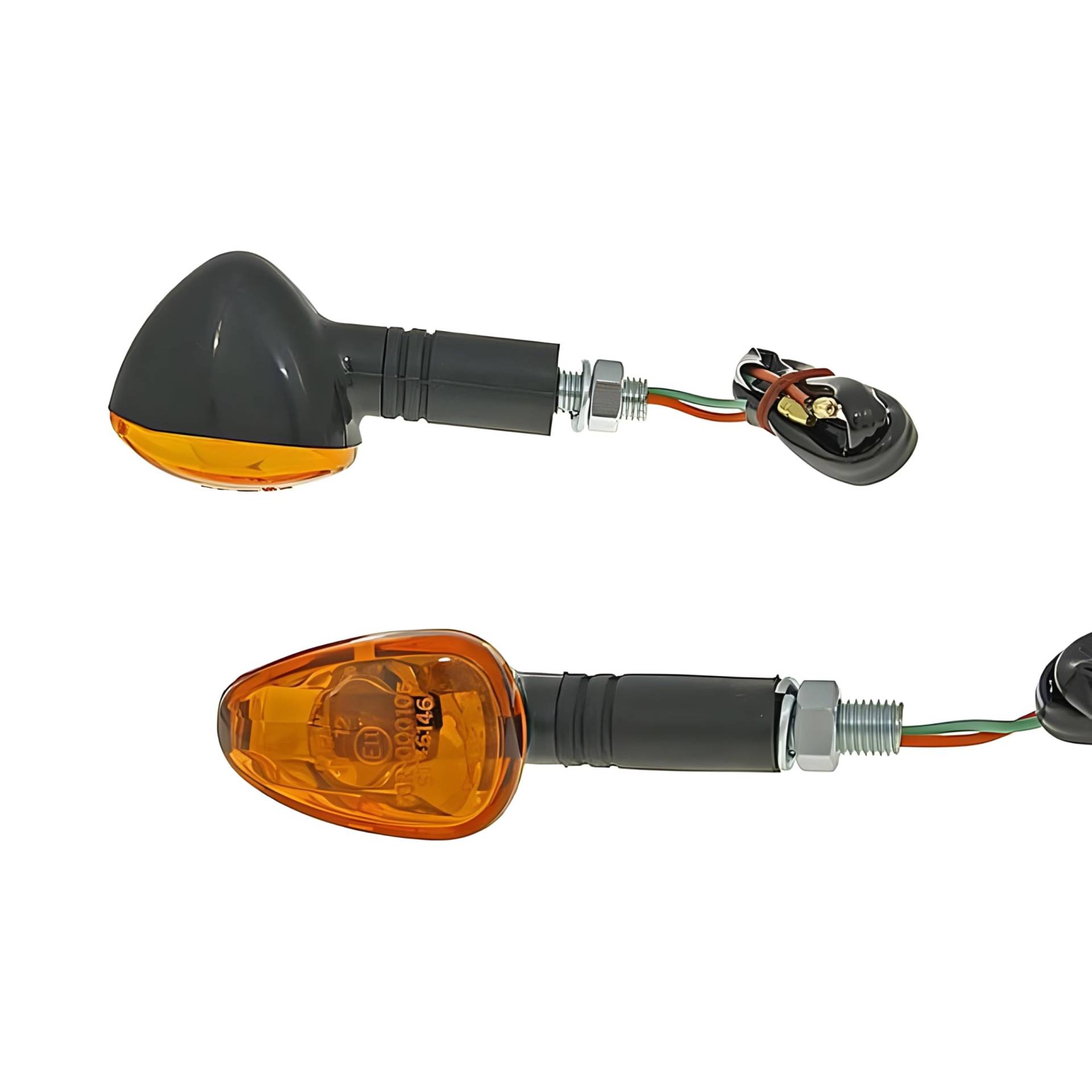 Blinker Set M10 schwarz Doozy orange, lang von Vicma