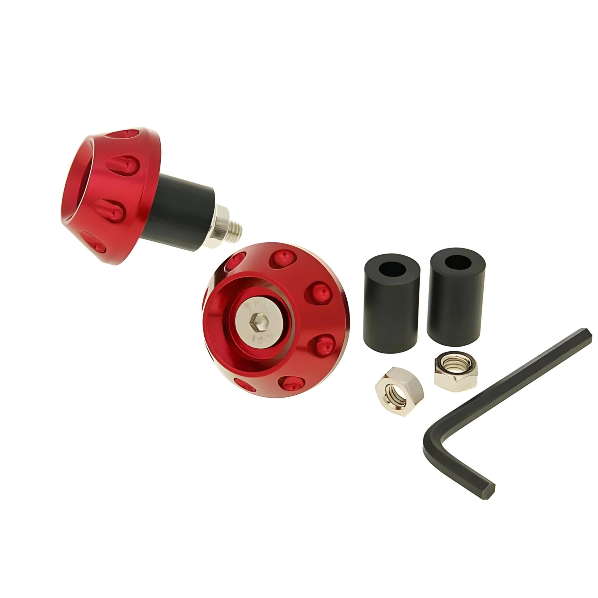 Lenkerende Vibrationsdämpfer Flat 13,5/17,5mm - rot von Lupsty