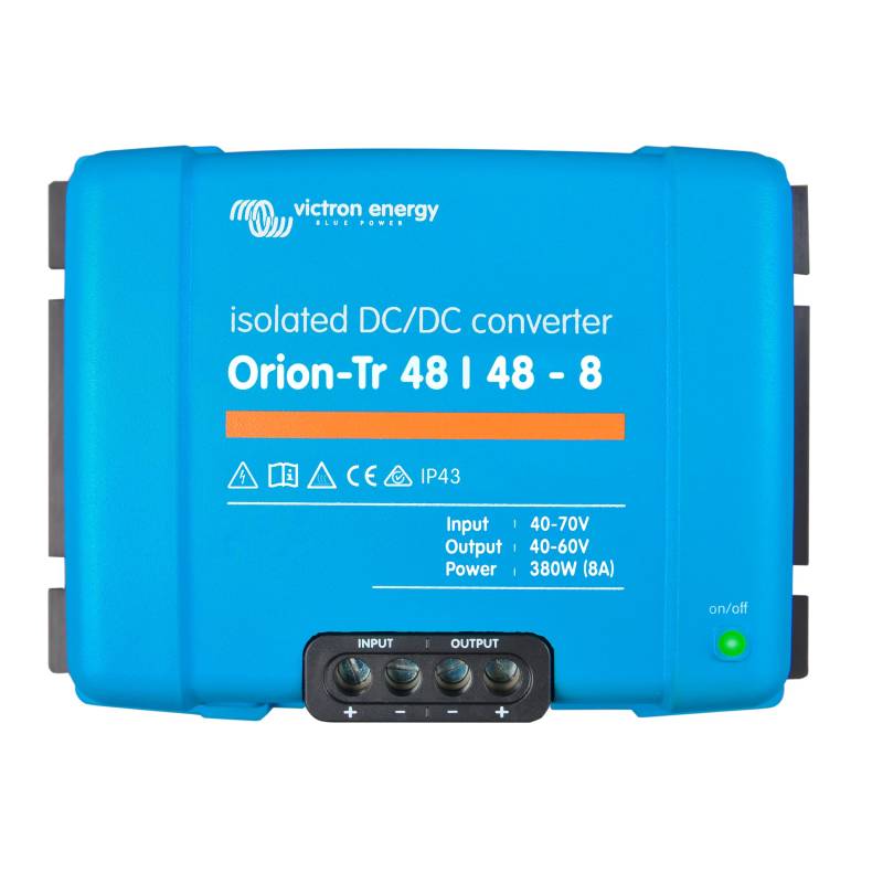 Victron Energy Orion-Tr Spannungswandler - 48/48-Volt 8 Ampere 380-Watt - IP43 Geschützt - DC-DC Konverter für Doppelbatteriesysteme - Isoliert von Victron Energy