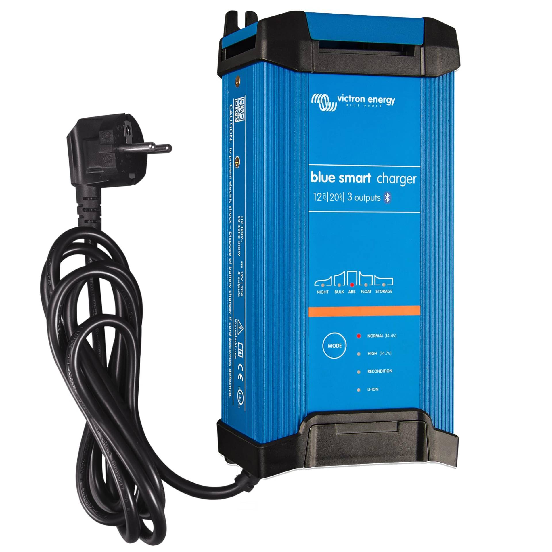 Victron Energy Blue Smart Batterie Ladegerät 12-Volt 20 Ampere 230V - Autobatterie Ladegerät - Batterieerhaltungsgerät und Desulfator - IP22 Geschützt - Bluetooth - 3 Ausgänge - CEE 7/7 von Victron Energy