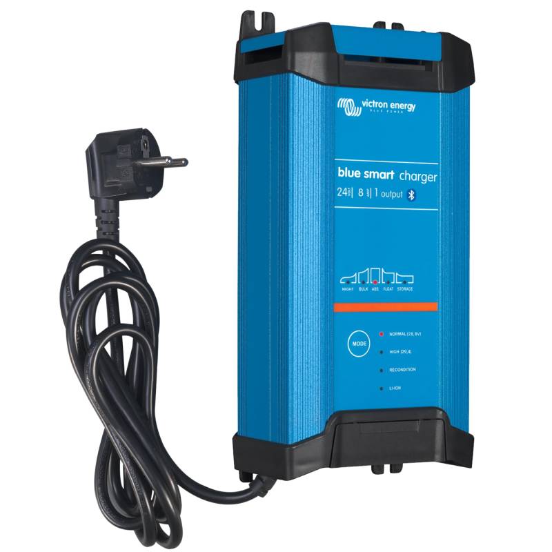 Victron Energy Blue Smart Batterie Ladegerät 24-Volt 8 Ampere 230V - Autobatterie Ladegerät - Batterieerhaltungsgerät und Desulfator - IP22 Geschützt - Bluetooth - Einzelausgang - CEE 7/7 von Victron Energy