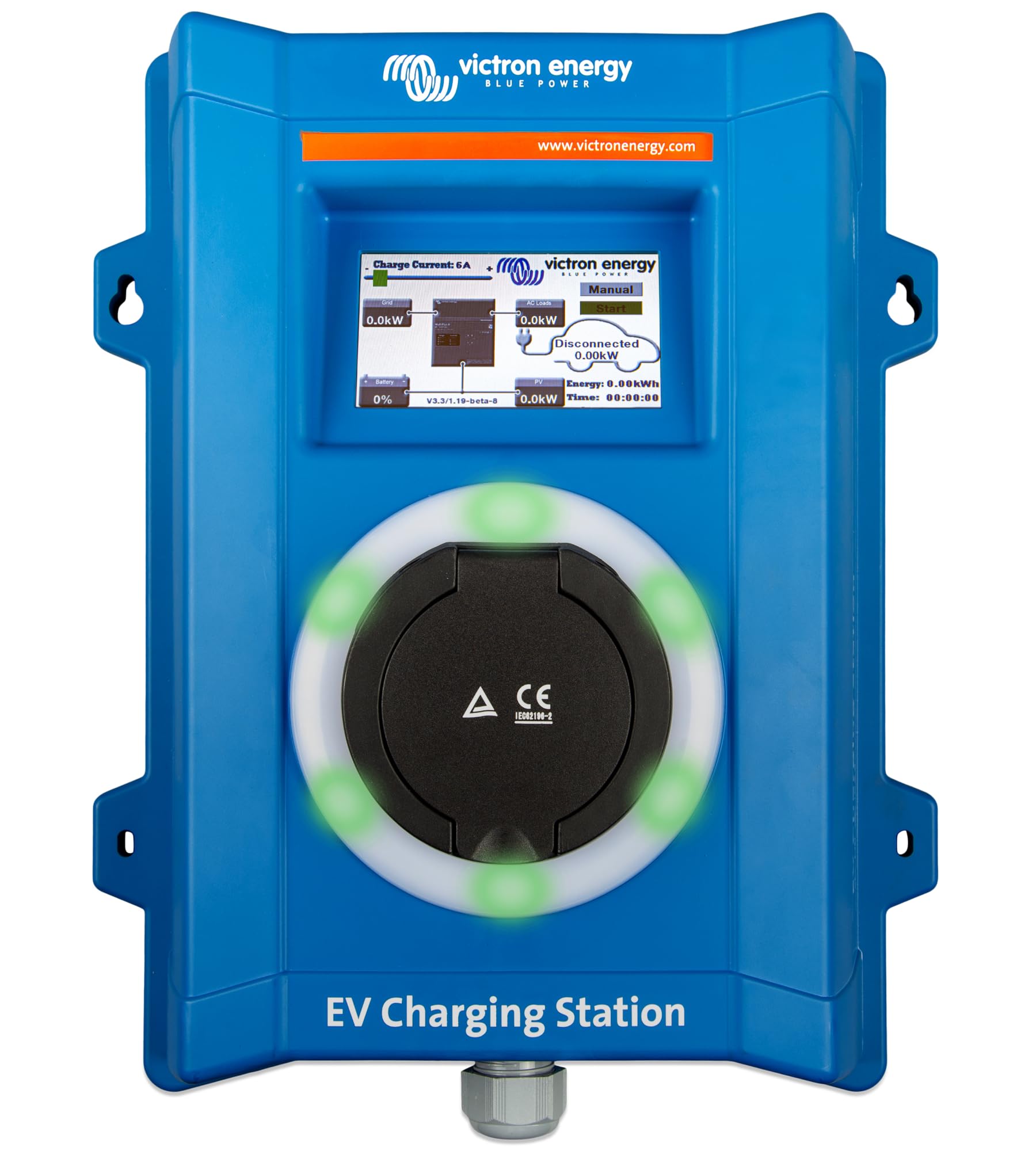 Victron Energy EV-Ladestation, 170-265 VAC 22 kW, Ladegerät für Elektrofahrzeuge, Wi-Fi- und Bluetooth-fähig von Victron Energy