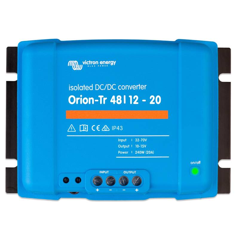 Victron Energy Orion-Tr Spannungswandler - 48/12-Volt 20 Ampere 240-Watt - IP43 Geschützt - DC-DC Konverter für Doppelbatteriesysteme - Isoliert von Victron Energy