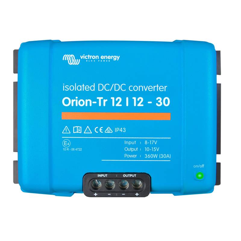 Victron Energy Orion-Tr Spannungswandler - 12/12-Volt 30 Ampere 360-Watt - IP43 Geschützt - DC-DC Konverter für Doppelbatteriesysteme - Isoliert von Victron Energy