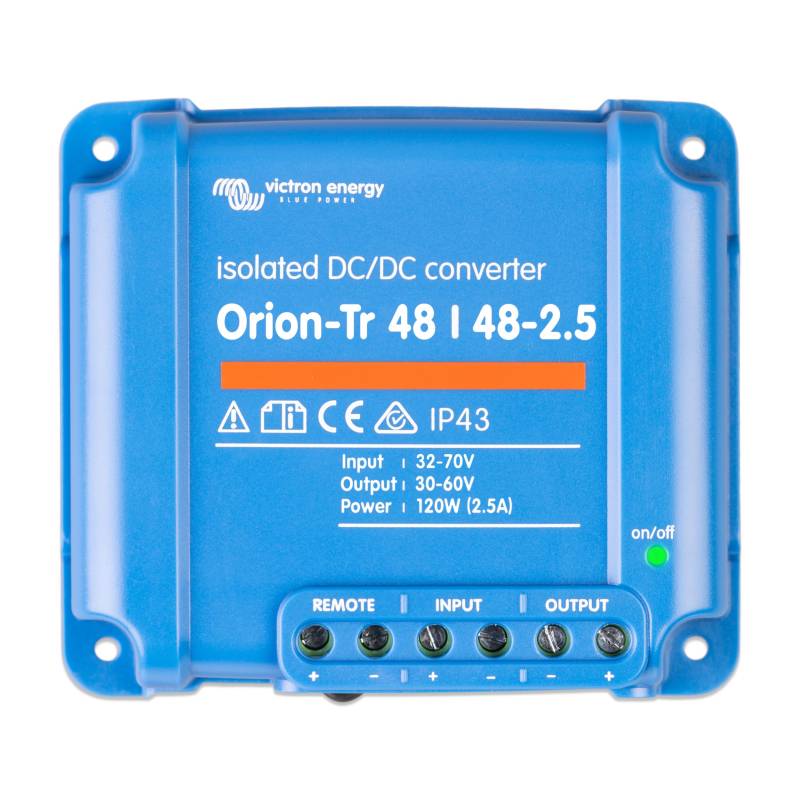 Victron Energy Orion-Tr Spannungswandler - 48/48-Volt 2.5 Ampere 120-Watt - IP43 Geschützt - DC-DC Konverter für Doppelbatteriesysteme - Isoliert von Victron Energy