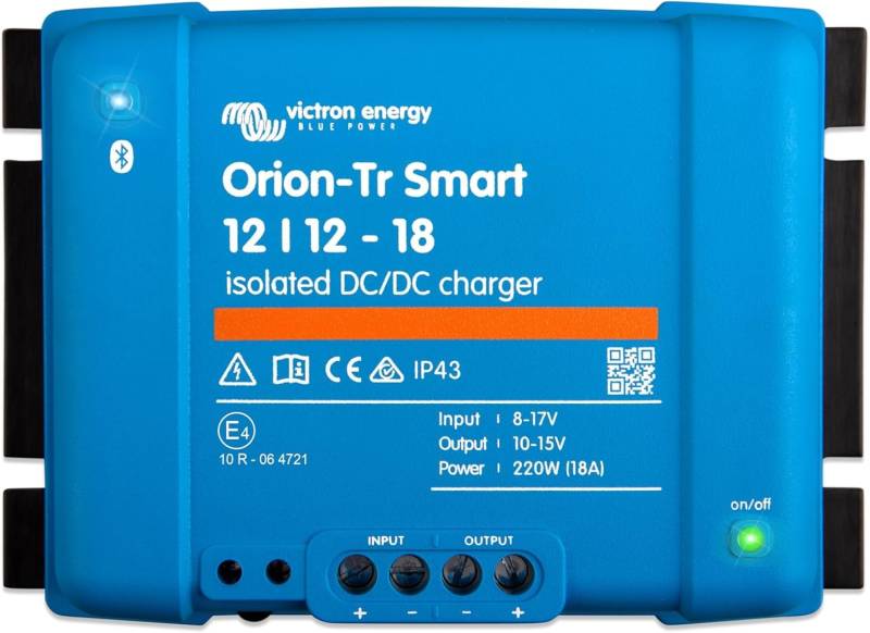 Victron Energy Orion-Tr Smart DC-DC Ladebooster (Bluetooth) - 12/12V, 18 Amp, 220-Watt - Batterie Ladegerät für Doppelbatteriesysteme - Isoliert von Victron Energy