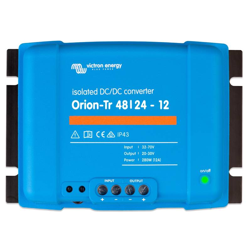 Victron Energy Orion-Tr Spannungswandler - 48/24-Volt 12 Ampere 280-Watt - IP43 Geschützt - DC-DC Konverter für Doppelbatteriesysteme - Isoliert von Victron Energy