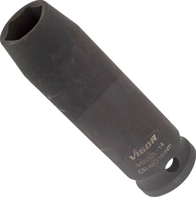 Vigor Schlagschrauber Steckschlüsseleinsatz - 1/2 - Sechskant - 14mm [Hersteller-Nr. V5550L-14] von Vigor