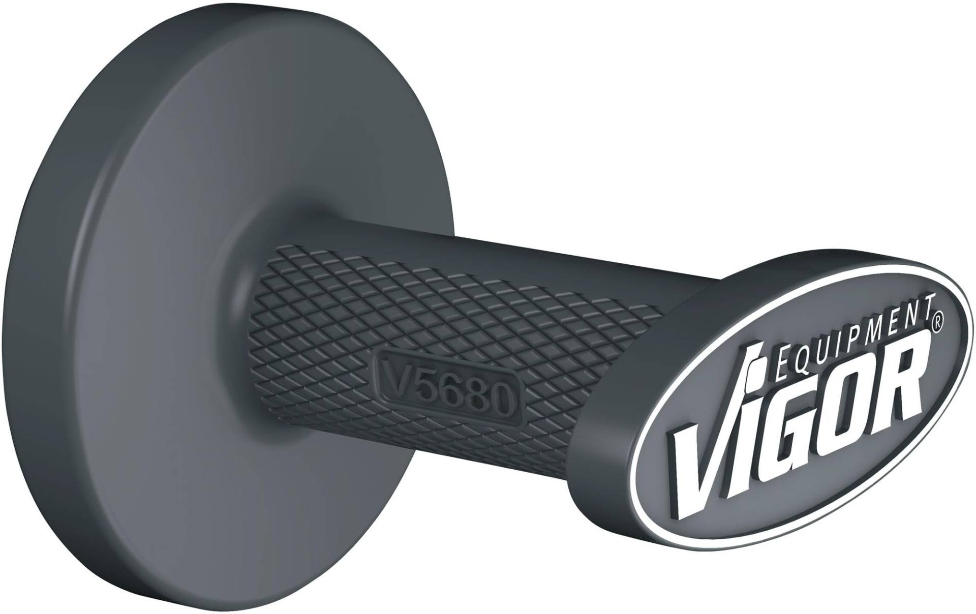 ViGOR Magnethalter V5680, universelles Befestigen von Gegenständen, gummierter Magnet zum Schonen der Oberfläche, Haltekraft 18 kg, ideal für Druckluftschläuche und Werkzeuge von Vigor