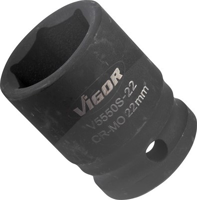 Vigor Schlagschrauber Steckschlüsseleinsatz - 1/2 - Sechskant - 22mm [Hersteller-Nr. V5550S-22] von Vigor