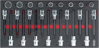 Vigor Schraubendreher-Einsatz Satz - 1/2 - Sechskant - 5 – 19 -24-tlg. [Hersteller-Nr. V5097] von Vigor