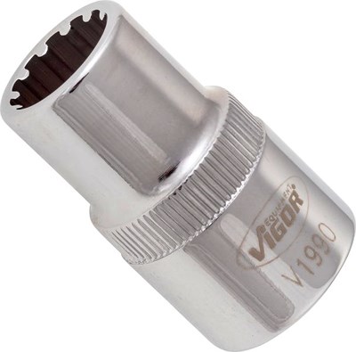 Vigor Multiprofil Steckschlüsseleinsatz - 1/2 - Multiprofil - 12 mm [Hersteller-Nr. V1990] von Vigor