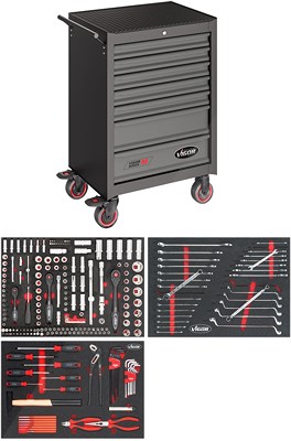 Vigor Werkzeugwagen Series M - Befüllt - 7 Schubladen - 164-tlg. [Hersteller-Nr. V2379N] von Vigor