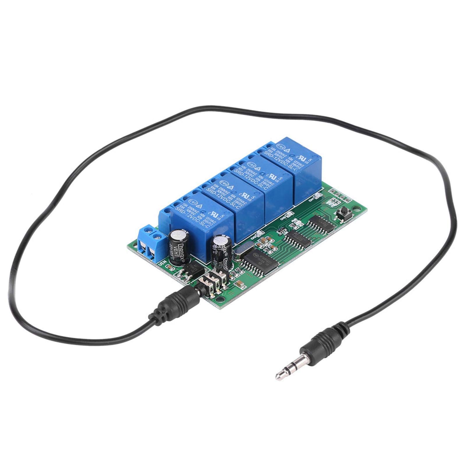 4 Kanal Decoder Relais, AD22B04 12 V DTMF Relais Modul (10 A / 250 VAC, 10 A / 125 VAC, 10 A / 30 VDC, 10 A / 28 VDC, 10 A / 12 VDC) von Vikye