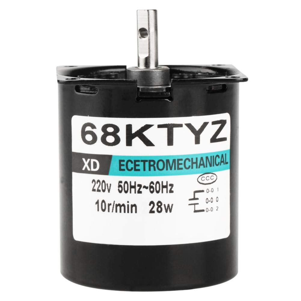 68KTYZ Permanentmagnet-Synchronmotor, AC220V 28W 5-80r / min Miniatur-Permanentmagnet-Synchronmotor CW/CCW Für Instrumente, Automationen, Klebemaschinen(10rpm) von Vikye