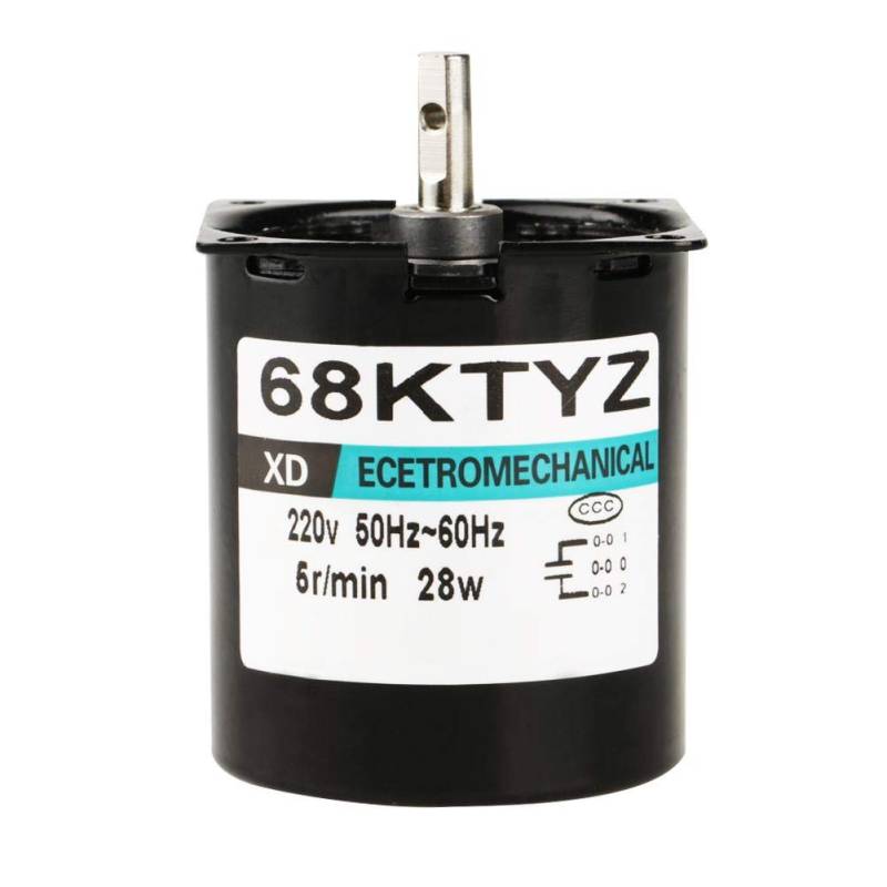 68KTYZ Permanentmagnet-Synchronmotor, AC220V 28W 5-80r / min Miniatur-Permanentmagnet-Synchronmotor CW/CCW Für Instrumente, Automationen, Klebemaschinen(5rpm) von Vikye