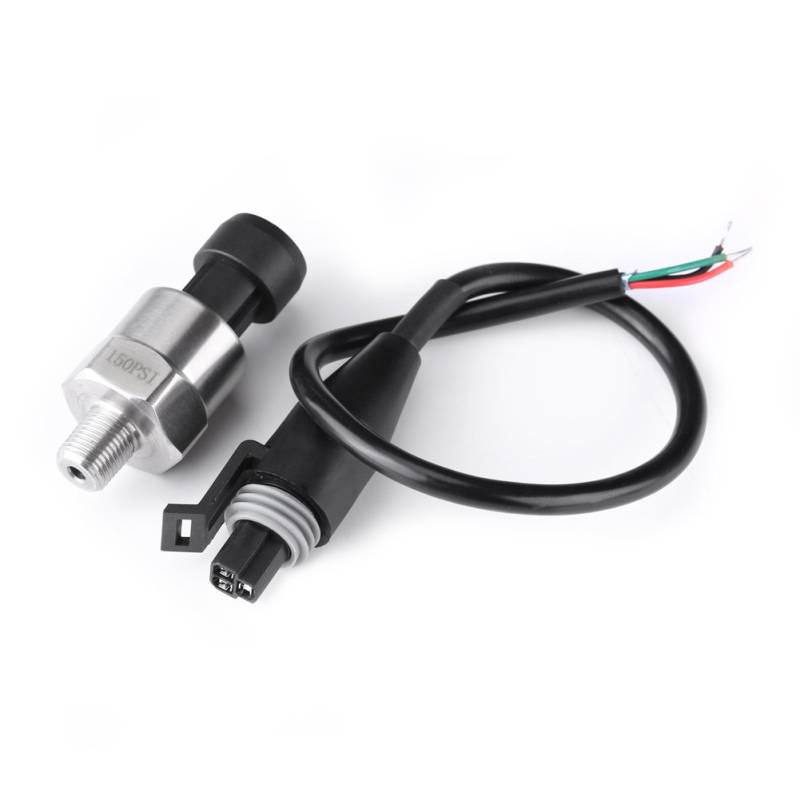 Drucktransmitter Drucksensor, DC 5V 1 / 8NPT Druckaufnehmer aus Edelstahl mit Kabel für Öl Kraftstoff Luft Gas Wasser Gastank Dieseltank - 30 100 150 200 300 500 psi(150PSI) von Vikye