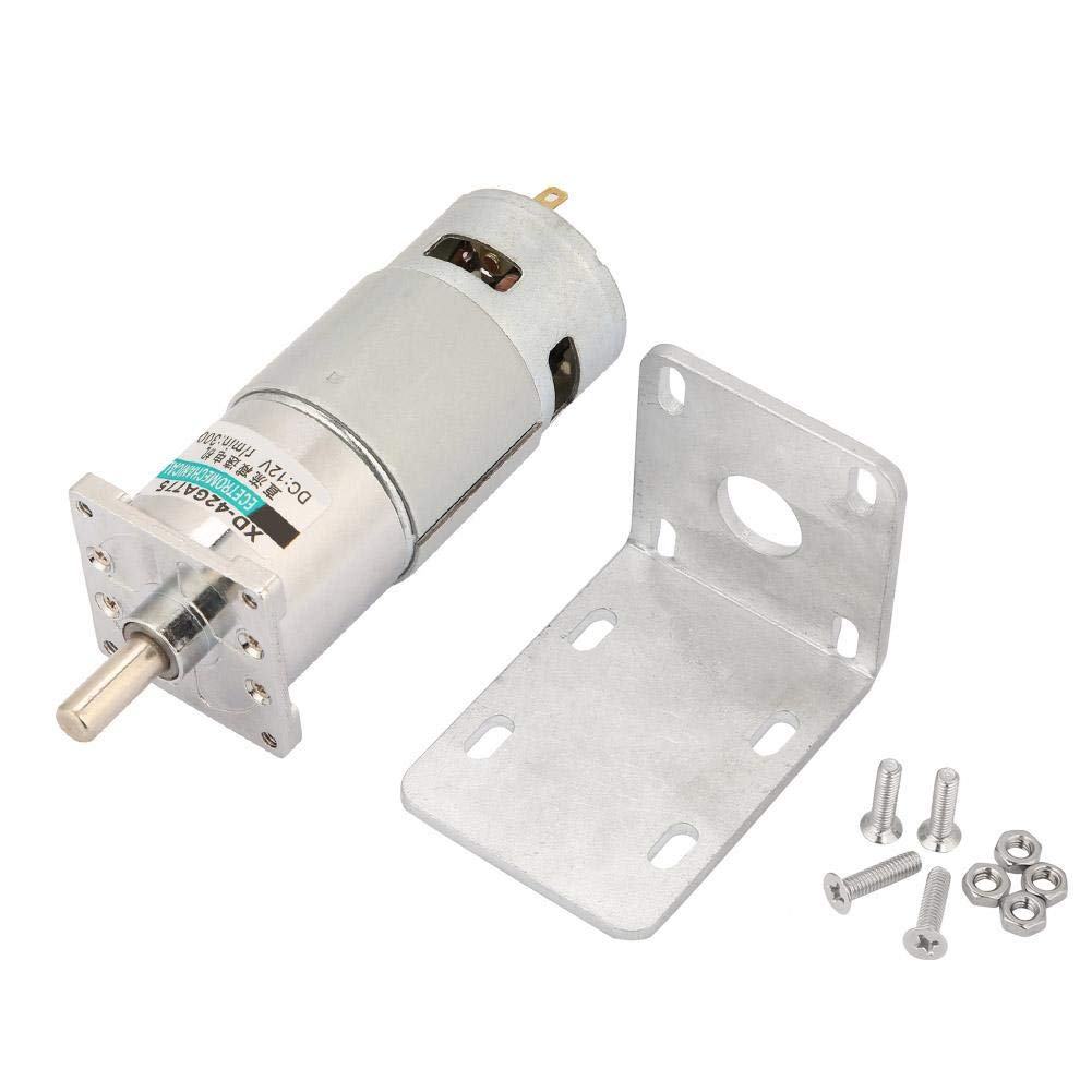 Mikro-DC-Getriebemotor, XD-42GA775 DC12V / 24V Mikro-DC-Getriebemotor Motor mit großem Drehmoment und einstellbarer Drehzahl mit Halterung mit harten mechanischen Eigenschaften(300RPM 12V) von Vikye