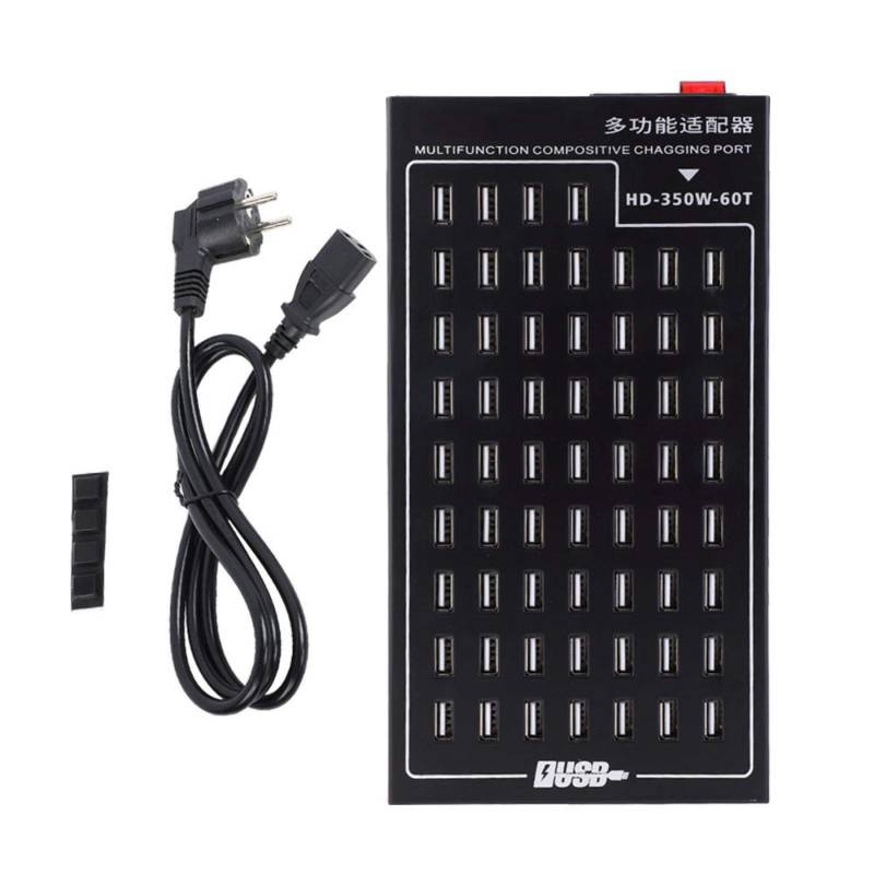 Multi USB Ladegerät, 60 Ports USB Ladestation, HD-350W-60T 5V 2A USB Ladegerät Mehrfach für Telefon EU Stecker 220V von Vikye