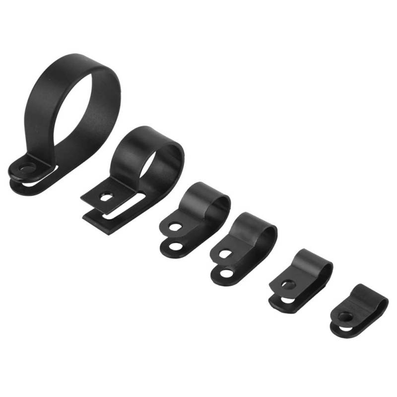 Nylon P Clips, 200 Teilige Nylon P Clips zur Befestigung von Kabeln, Leitungen und Schläuchen(Schwarz) von Vikye