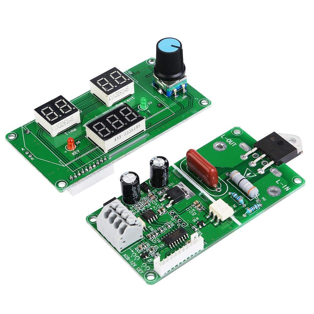 Punktschweißgerät Steuerung, Punktschweißgerät Zeitsteuerungsmodul, Digitalanzeige Steuerungsplatine (9-12 VAC, 40 A, 100 A)(40A) von Vikye