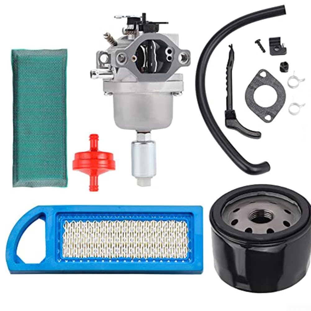 Vergaser-Kit 791858 MIA11520 für LA125 LA115 LA105 D110 Rasentraktoren – inklusive Luftfilter GY20573 & Ölfilter AM119567 AM125424 für 14-20HP Motoren Ersatz von Vilgftyiet