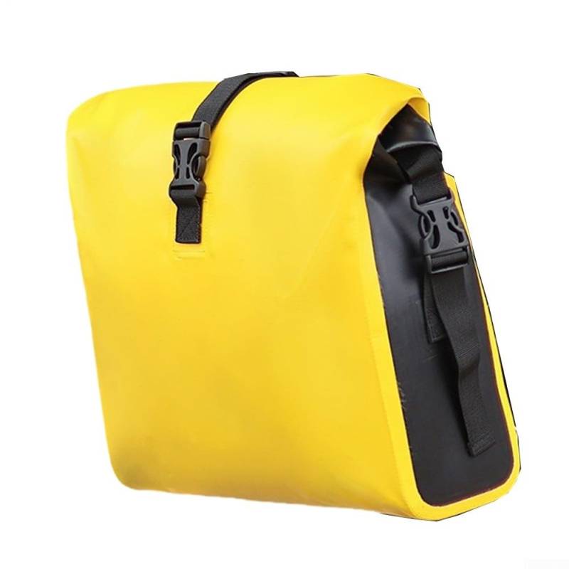 Vilgftyiet 10L PVC wasserdichte Gepäckträgertasche für E-Bike Ideale Aufbewahrung für Werkzeuge und tägliche Essentials (Gelb) von Vilgftyiet