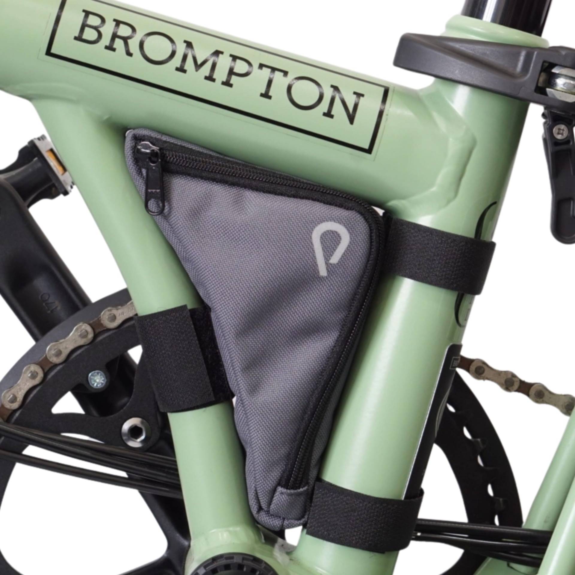 Vincita Boomerang Bag - Rahmentasche für Brompton Bike - Fahrradzubehör (Grau) von Vincita